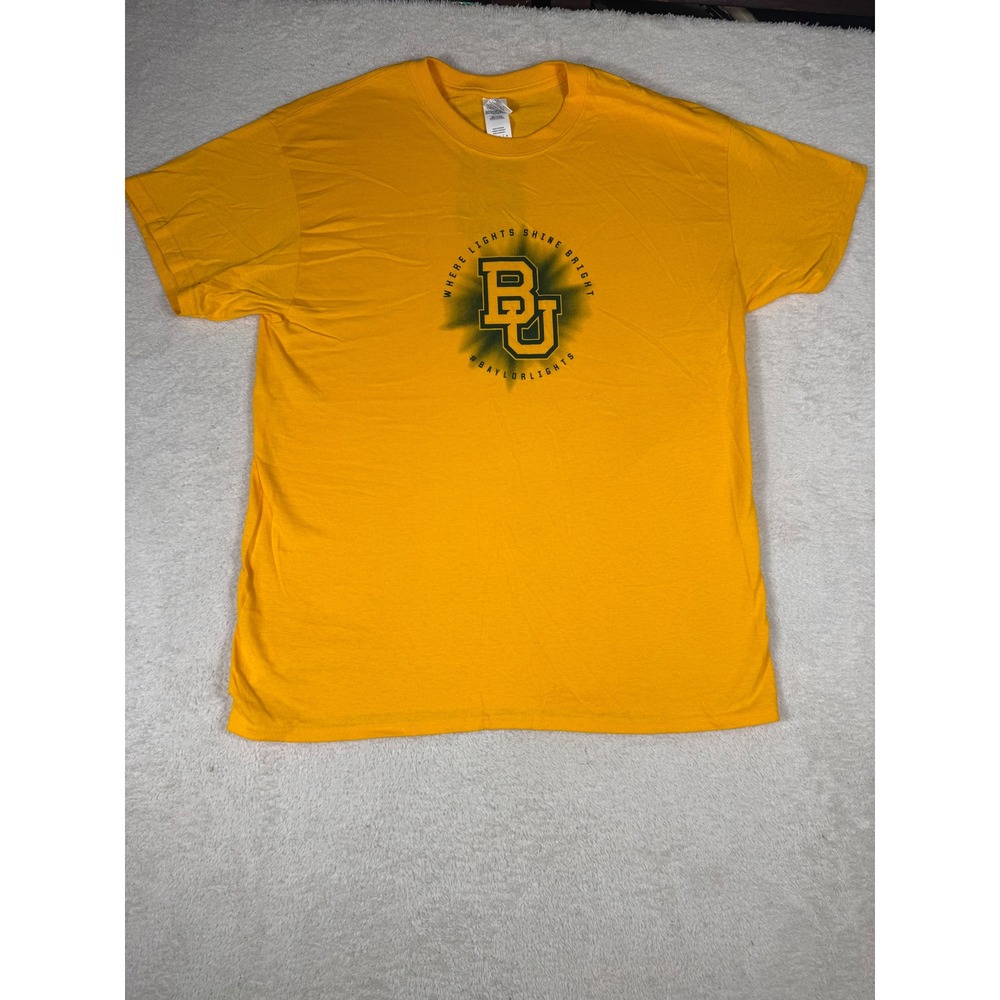 Gildan Baylor T-Shirt Mens Large Gold Chameka Scott 21 BU Graphic Tee